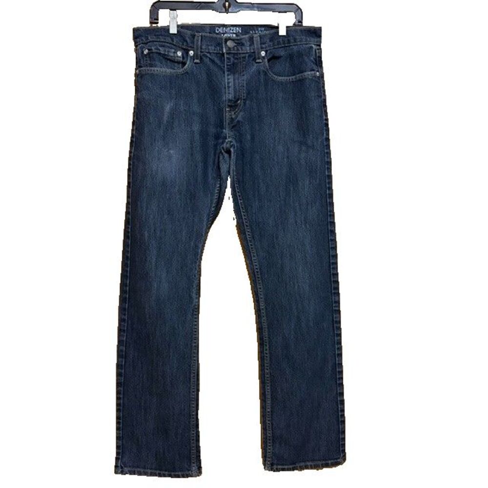 Denizen From Levi's 218 Jeans Mens 34x34 Dark Blue Straight Fit Stretch Denim